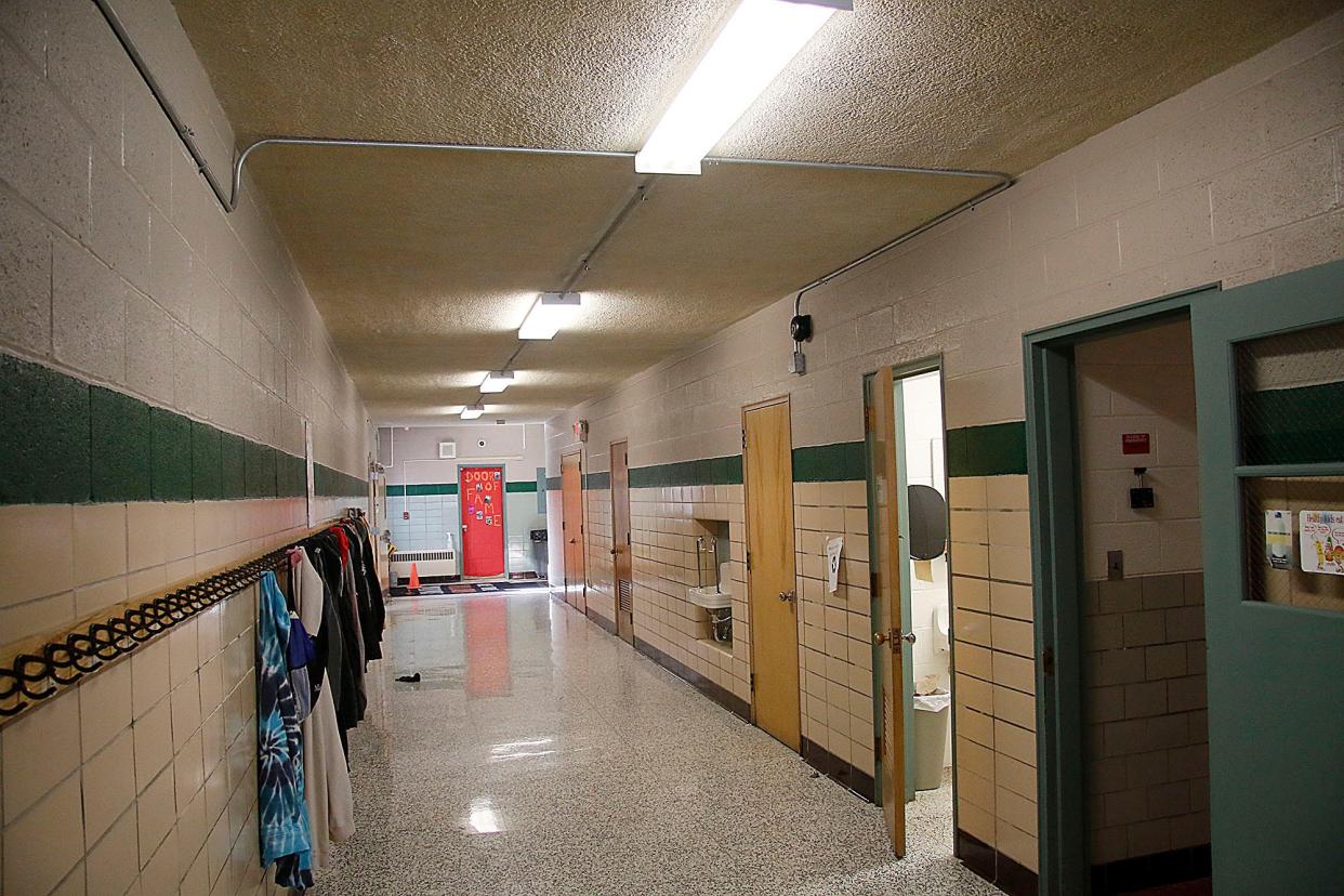 This is the hallway by the gymnasium at Taft Elementary seen here on Tuesday, Jan. 18, 2022. TOM E. PUSKAR/TIMES-GAZETTE.COM