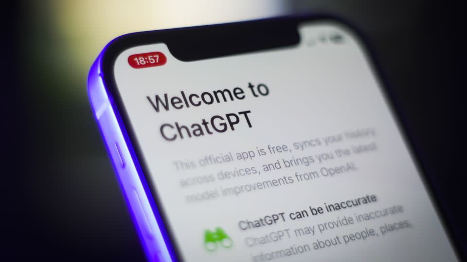 The ChatGPT app is seen running on an iPhone in this photo illustration - Jaap Arriens/NurPhoto/Getty Images