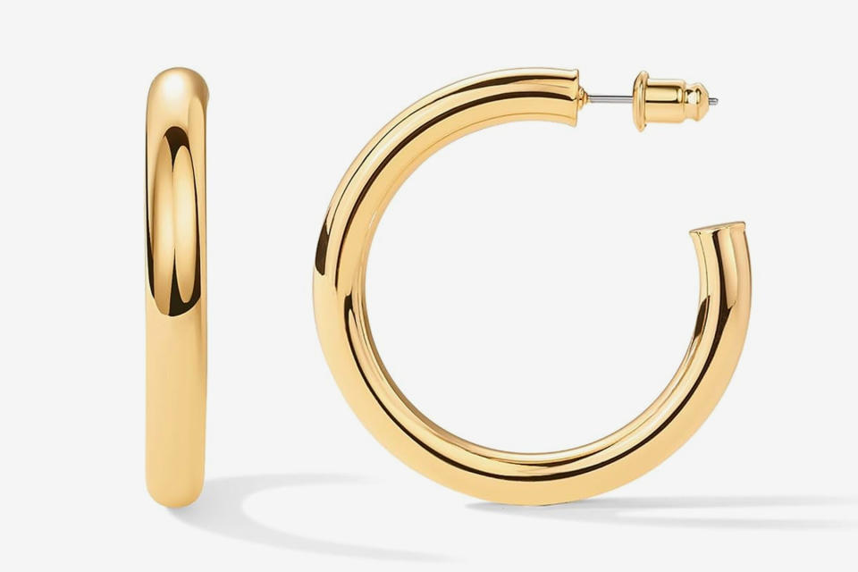 PAVOI 14K Gold Plated Chunky Hoops