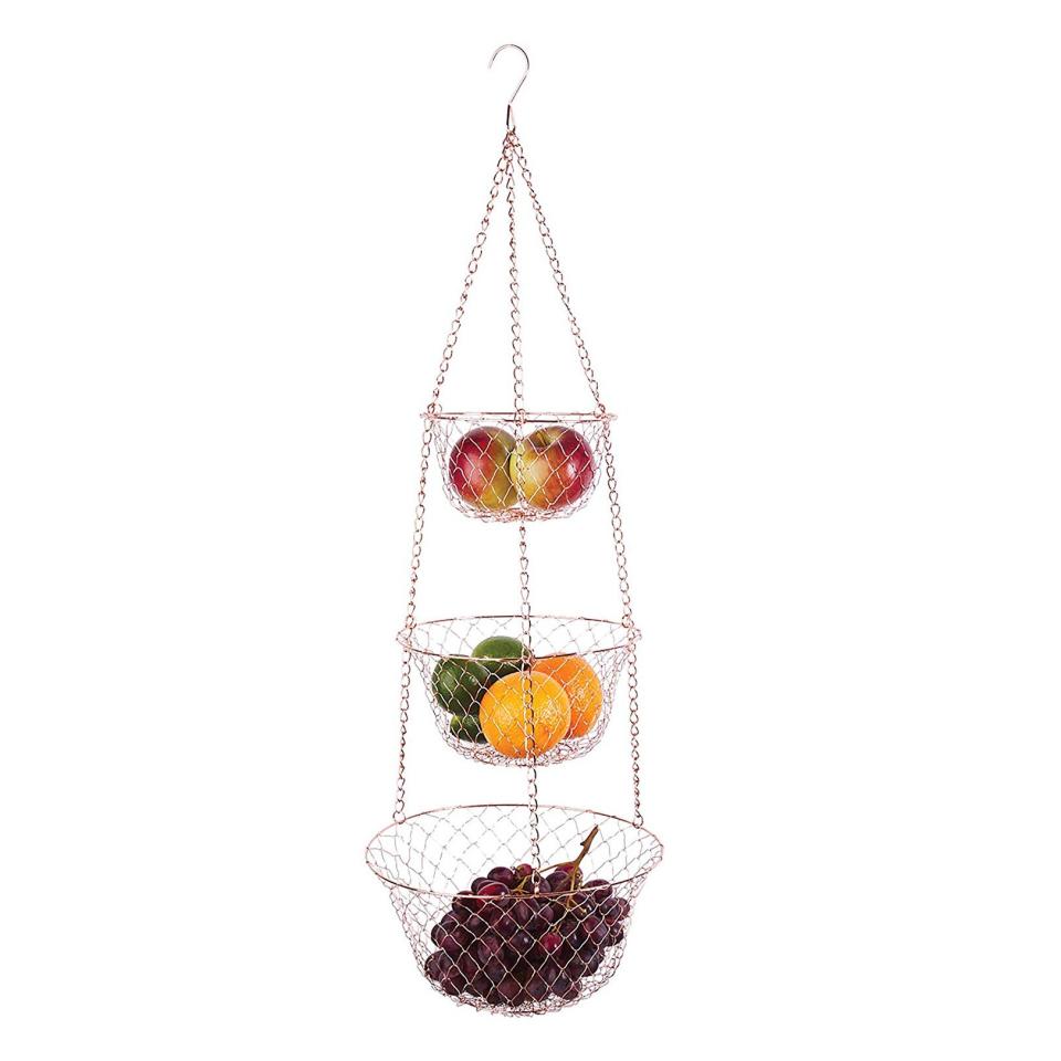 Fox Run Three-Tier Kitchen Hanging Fruit Baskets