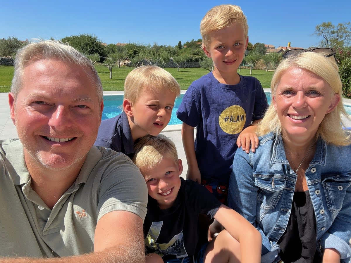 Peter Holt was forced to drive through five countries to meet his wife and children after falling foul of a passport rule (Peter Holt / SWNS)