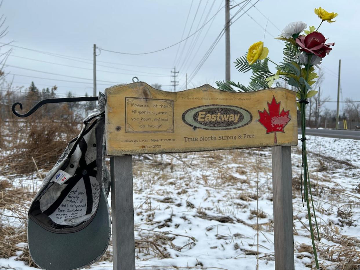 Eastway Tank Pump and Meter, the Ottawa tanker manufacturer where six employees were killed by an explosion in January 2022, is suing its insurance broker for $14 million.  (Guy Quenneville/CBC - image credit)