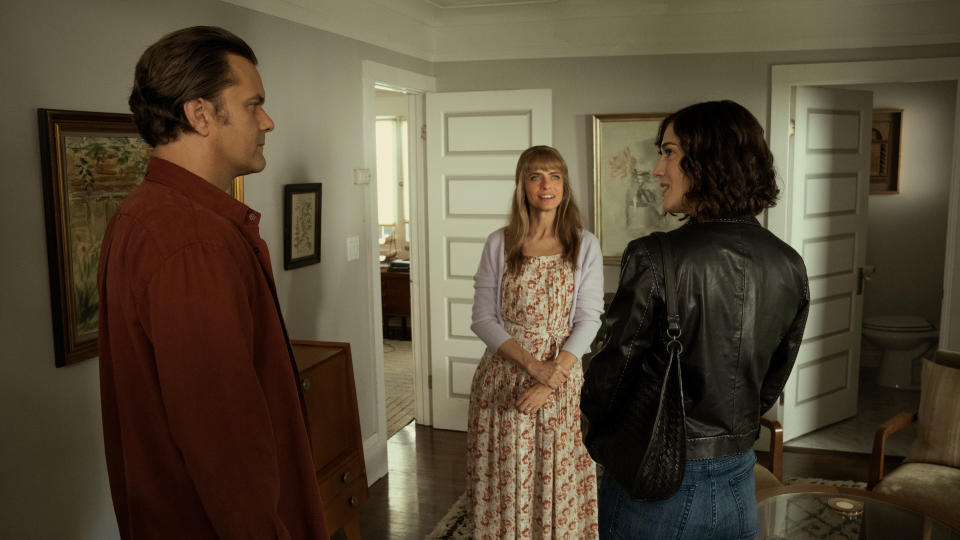 Jackson, Caplan and Amada Peet in a scene from Fatal Attraction. (Photo: Michael Moriatis/Paramount+ )