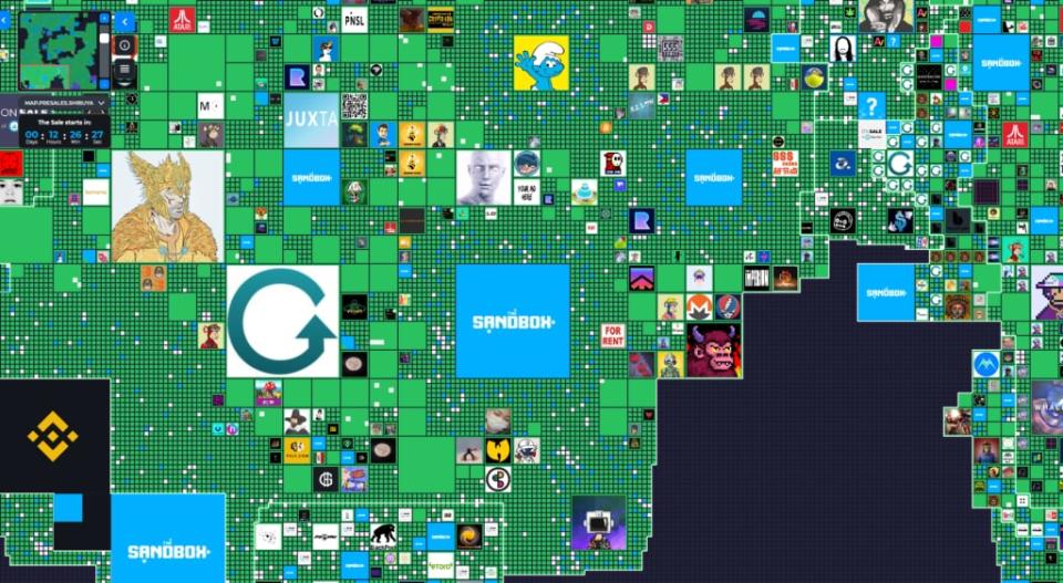 A map of digital properties in the platform Sandbox. (Sandbox)