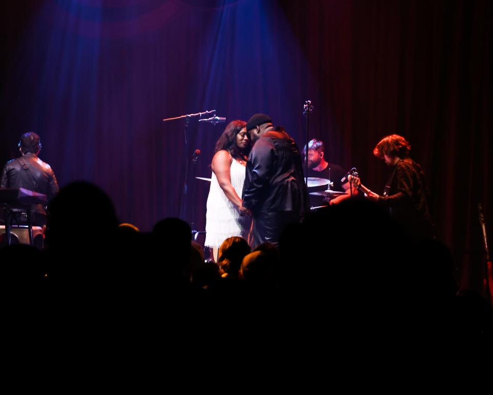 Michael and Tanya Trotter of The War and Treaty perform on Saturday, May 13, 2023, at the Brooklyn Bowl in Nashville, Tennessee. Photo by Abbey Cutrer | Special to The Tennessean