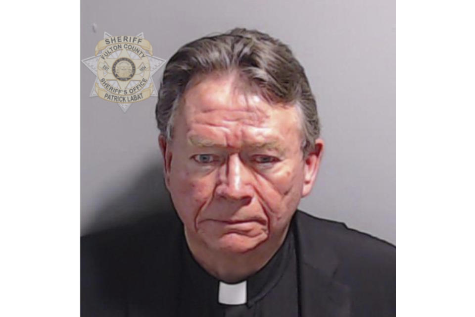 This booking photo provided by the Fulton County Sheriff's Office shows Stephen Clifford Lee on Friday, Aug. 25, 2023, in Atlanta, after he surrendered and was booked. Lee is charged alongside former President Donald Trump and 17 others, who are accused by Fulton County District Attorney Fani Willis of scheming to subvert the will of Georgia voters to keep the Republican president in the White House after he lost to Democrat Joe Biden. (Fulton County Sheriff's Office via AP)