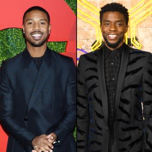 Michael B Jordan And Black Panther Costars Attend Chadwick Boseman Memorial