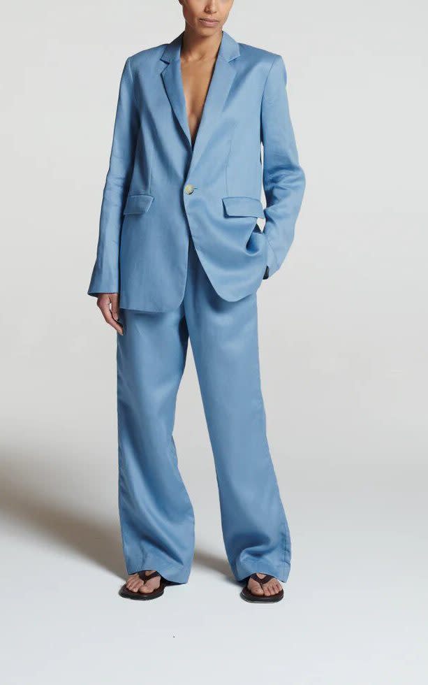 Aurelia trousers in Cornflower Blue.  £325, Asceno