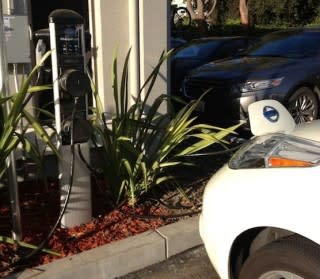 ChargePoint electric-car charging station at Nest Labs, Palo Alto, CA