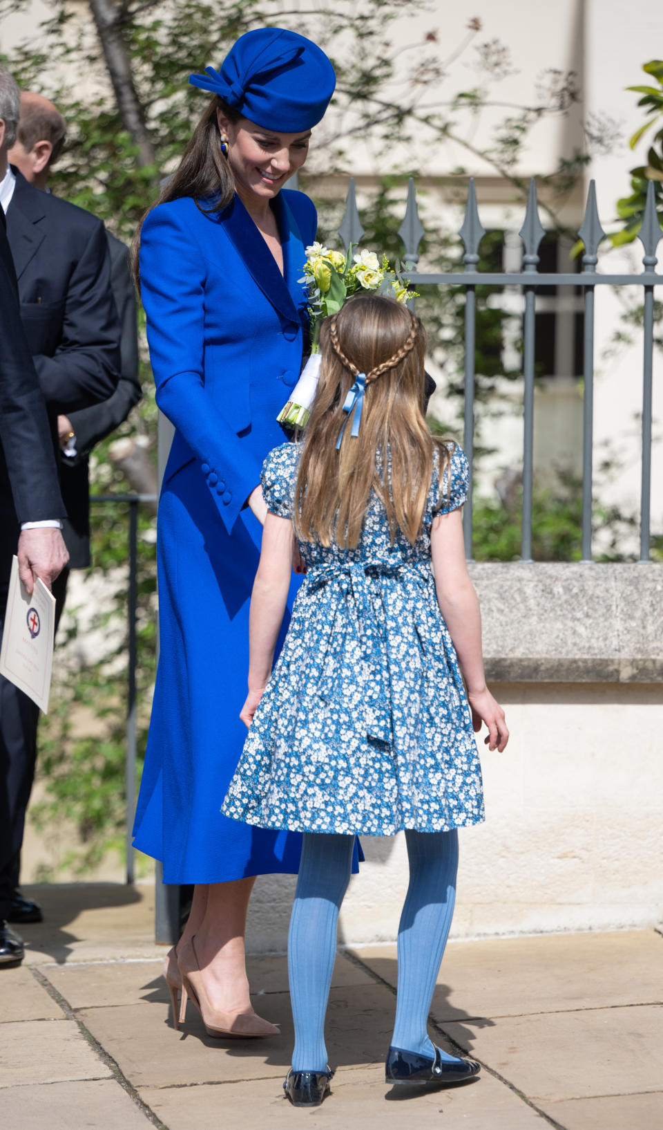 The Princess of Wales with Princess Charlotte and Prince Louis at Easter service