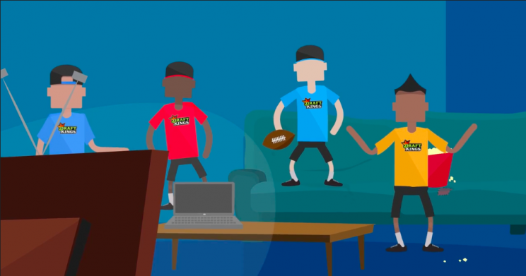 An animation from the DraftKings Leagues promo