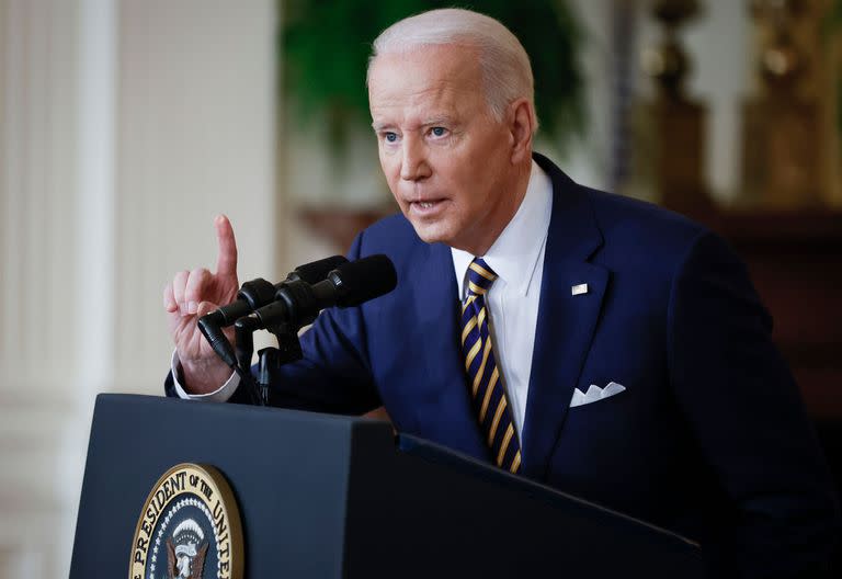 Joe Biden, durante una conferencia de prensa, el 19 de enero