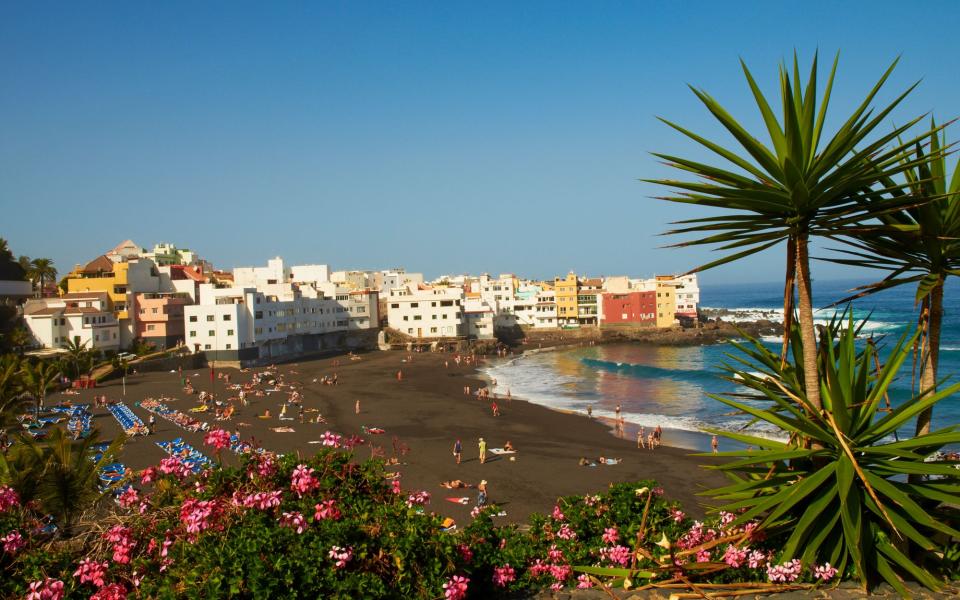 Black sand beach at Puerto de la Cruz - Getty