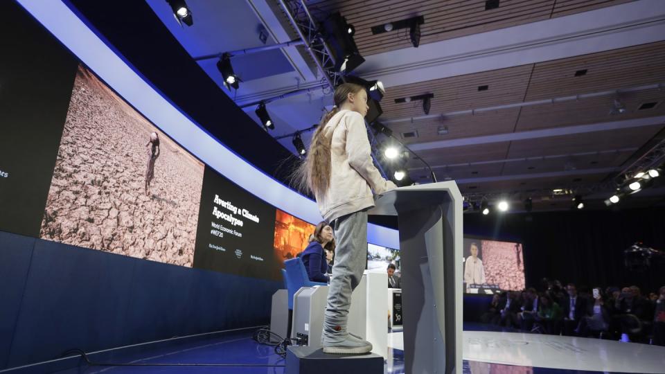 «Unser Haus brennt noch immer», sagte Greta Thunberg beim Weltwirtschaftsforum in Davos.