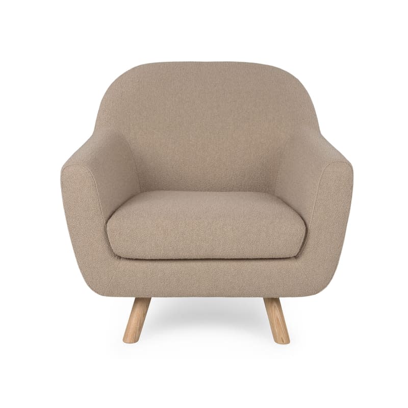 Gabriola Sandstone Wool Bouclé Lounge Chair