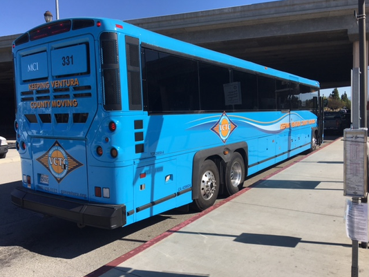 A Ventura County Transportation Commission bus. Two commission employees will discuss the agency at Ventura's College Area Community Council meeting on Wednesday.