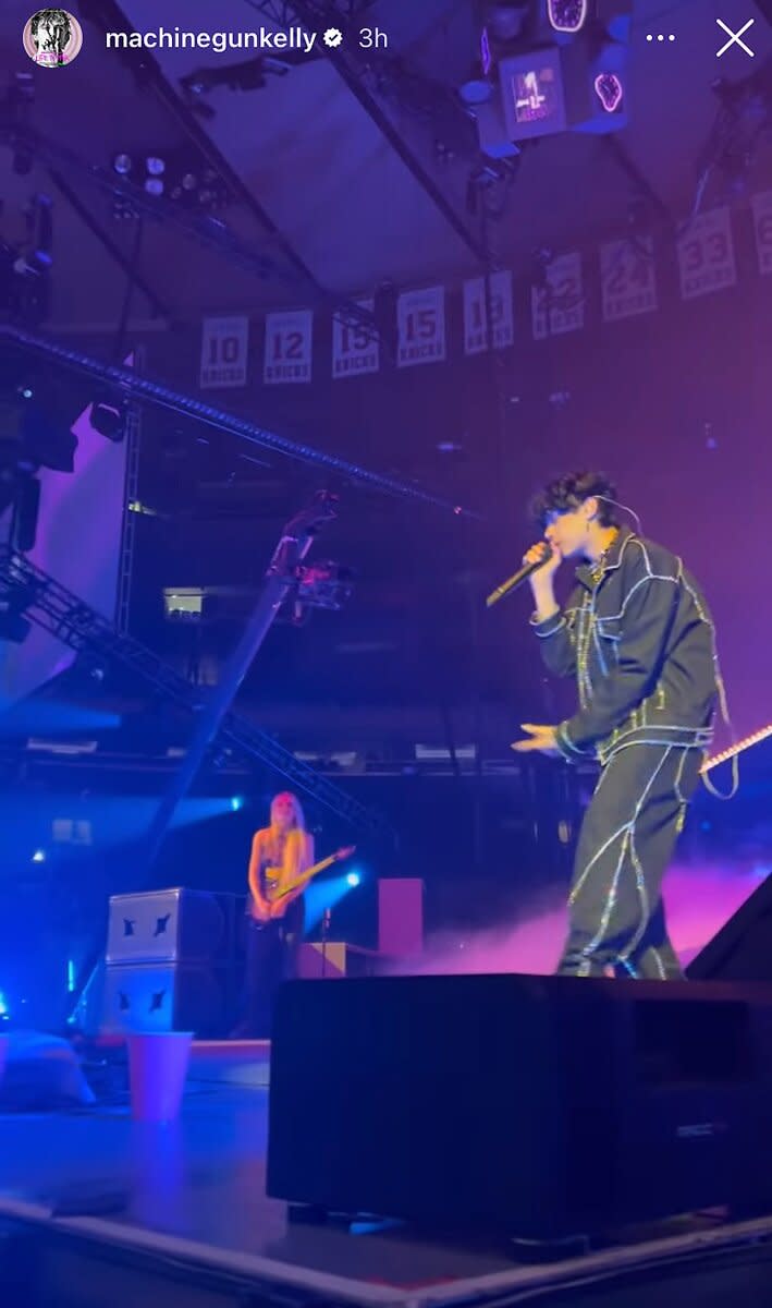 Landon Barker performing at MSG at Machine Gun Kelly Concert;