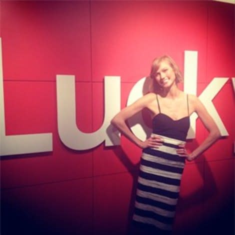 Karlie Kloss at the Lucky Office