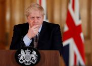 FILE PHOTO: Britain's Prime Minister Boris Johnson attends a news conference on the novel coronavirus, in London