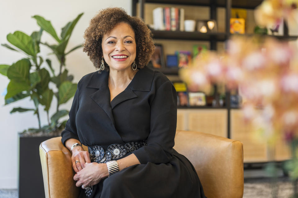 Nicole Taylor, president and CEO of the Silicon Valley Community Foundation, at her office in Mountain View, Calif., Monday, June 24, 2024. Taylor has an insider’s view of philanthropic trends from her seat as the president and CEO of the Silicon Valley Community Foundation. (AP Photo/Nic Coury)