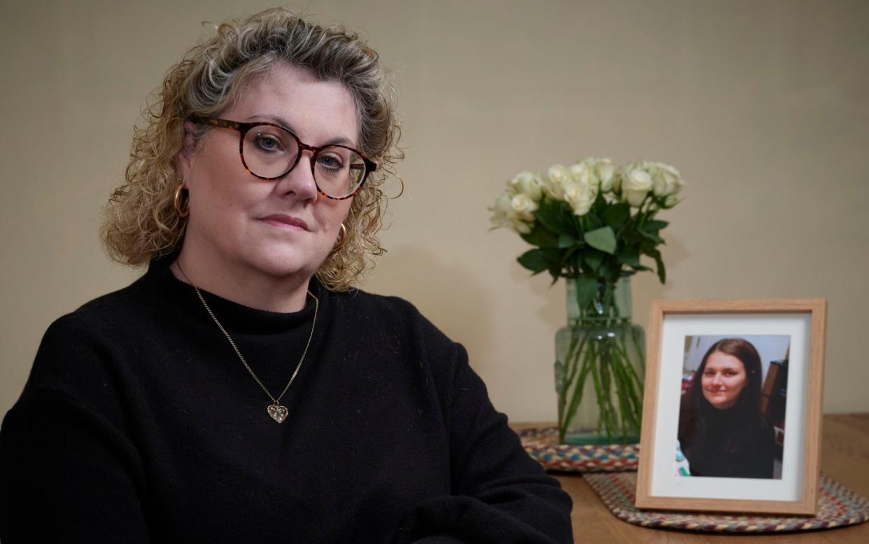 Lisa Squire, mum of murdered Libby Squire, photographed for The Telegrapah at her home in High Wycombe, Buckinghamshire