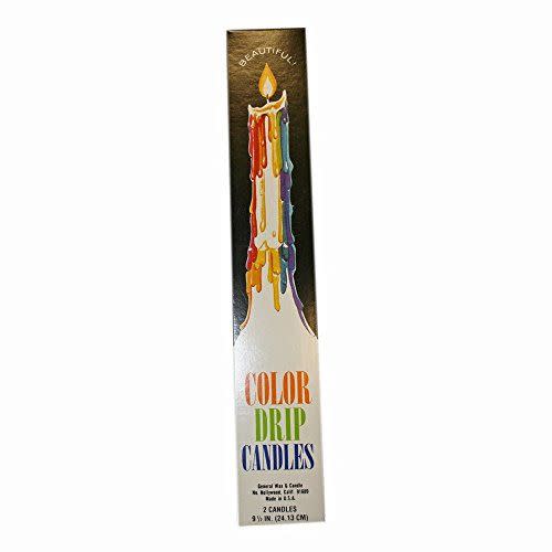 Color Drip Candles, 4-Pack