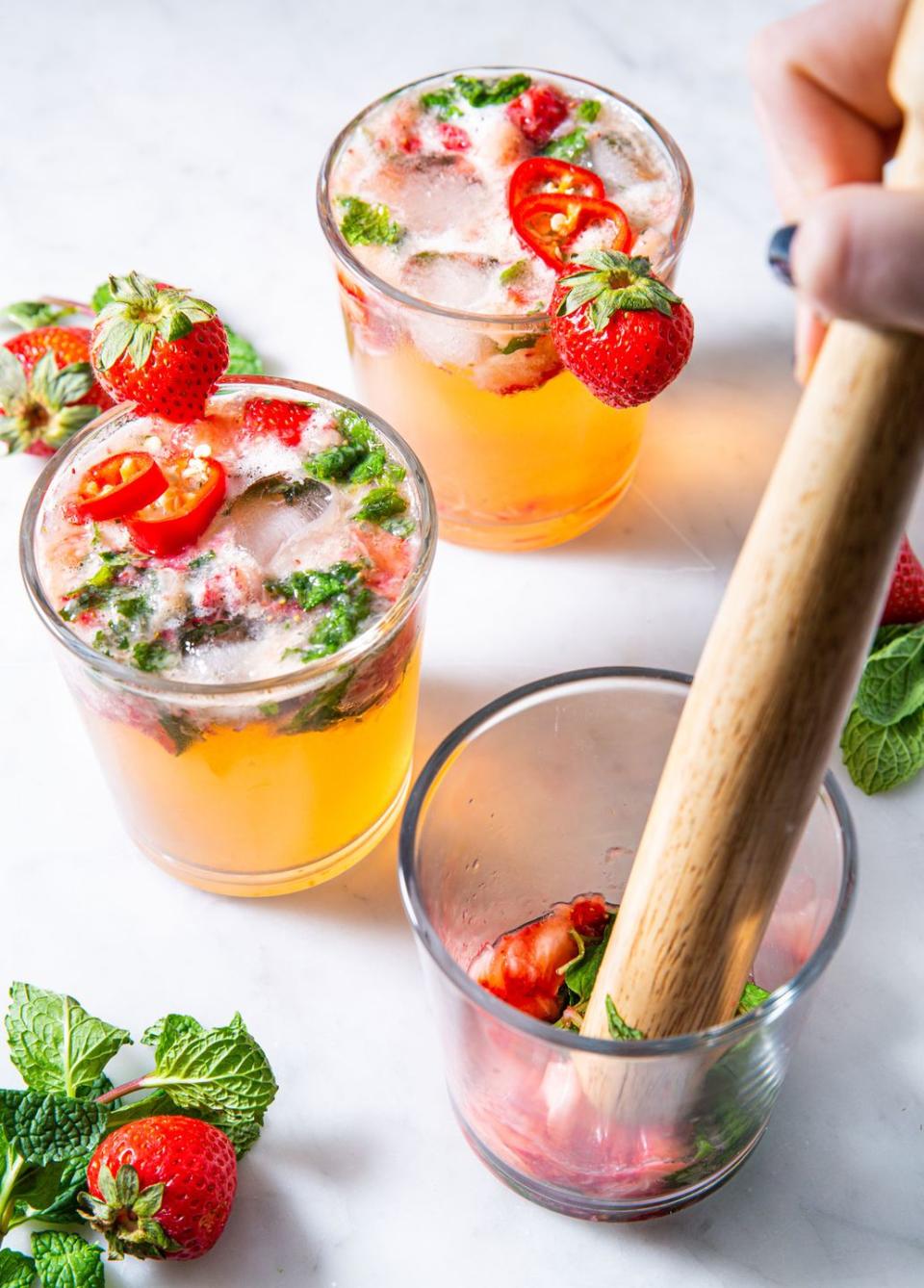 Strawberry Jalapeño Mint Julep