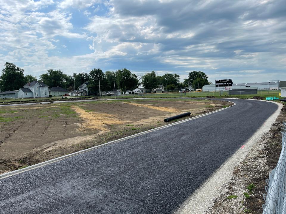 Work is still ongoing at Abingdon-Avon High School's Don Viar Memorial Field. The project began early in the spring.