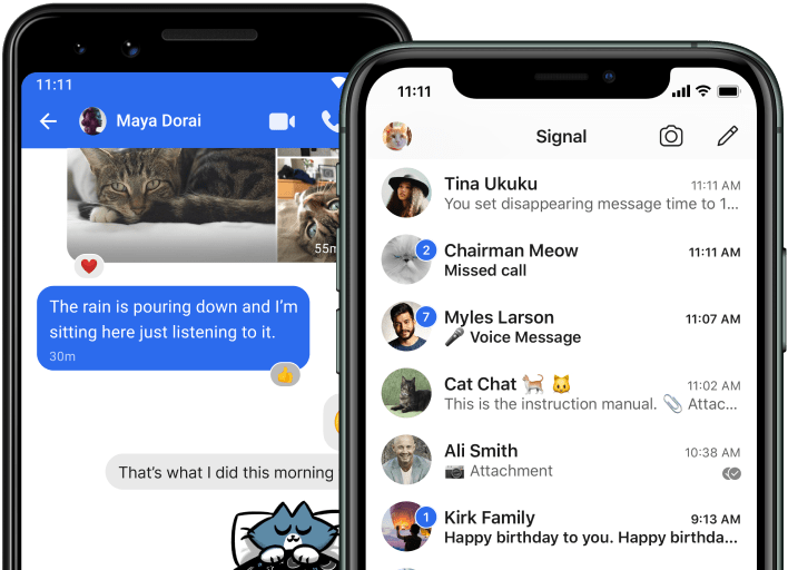 Share personal messages with peace of mind—the Signal app is as secure as it gets. (Photo: Signal.org)