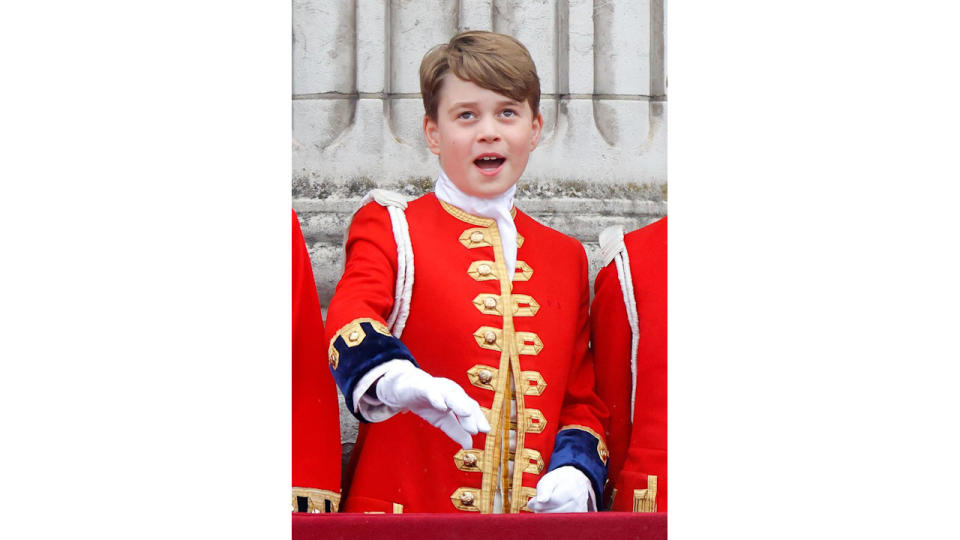 Prince George in red robes