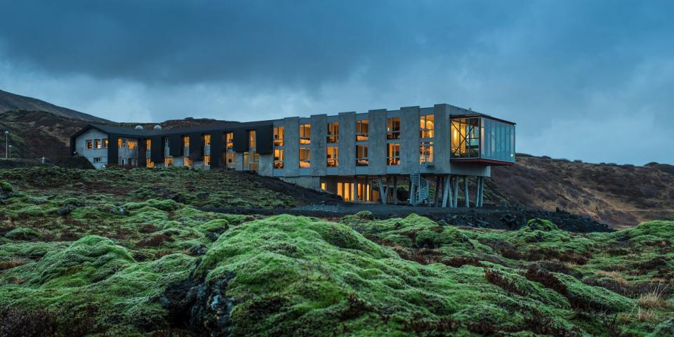 The award-winning Ion Adventure Hotel is located in the geothermal area of Nesjavellir, Iceland.