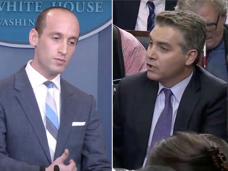 White House argues with CNN reporter about meaning of Statue of Liberty