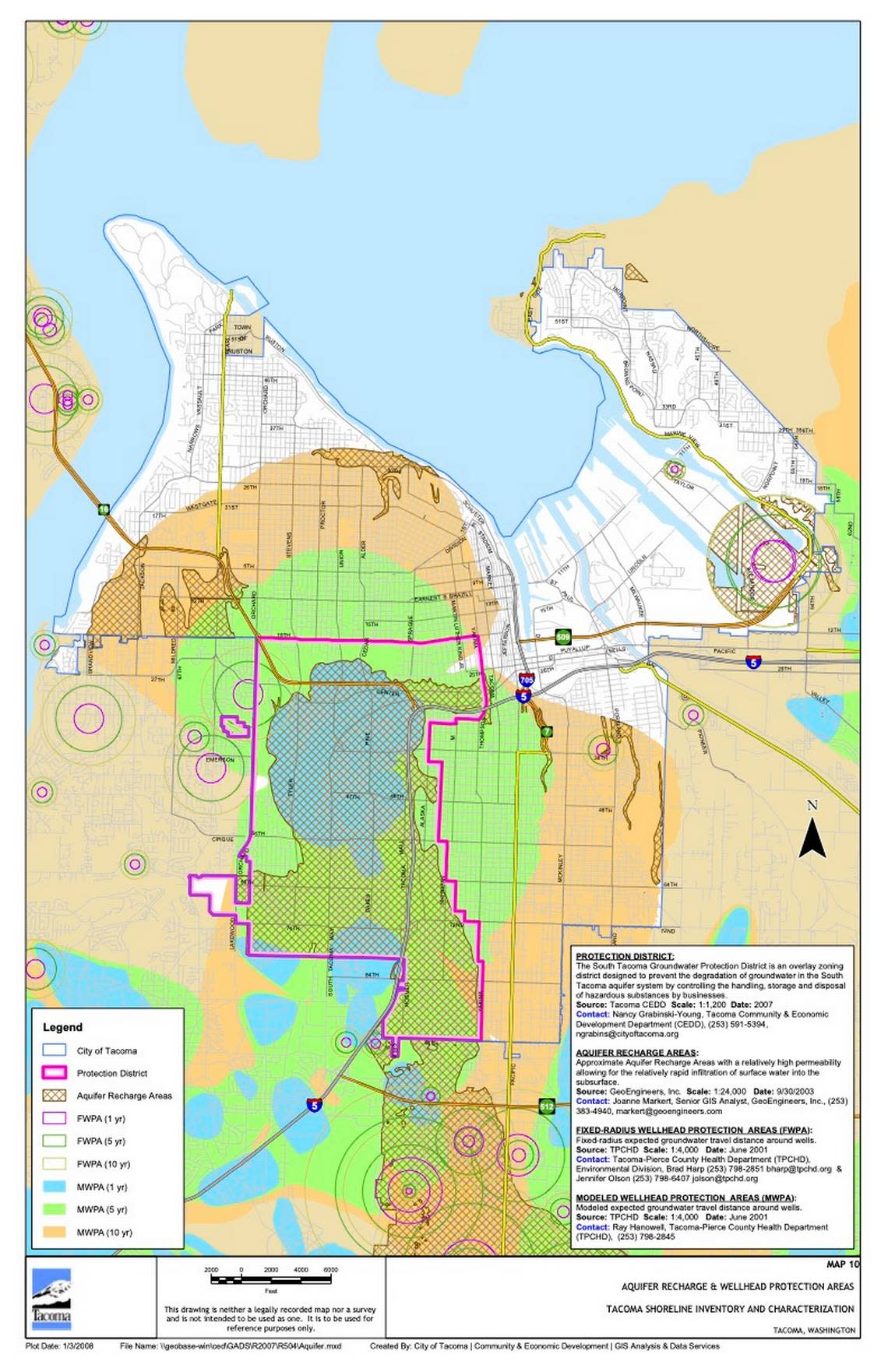 The South Tacoma Aquifer Groundwater Protection District, an overlay zoning district to prevent the degradation of groundwater in South Tacoma.