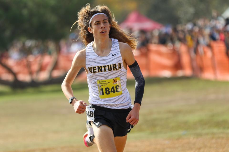 Ventura junior Anthony Fasthorse finished fourth in Division 2 at the CIF-State cross country championships Saturday at Woodward Park in Fresno.