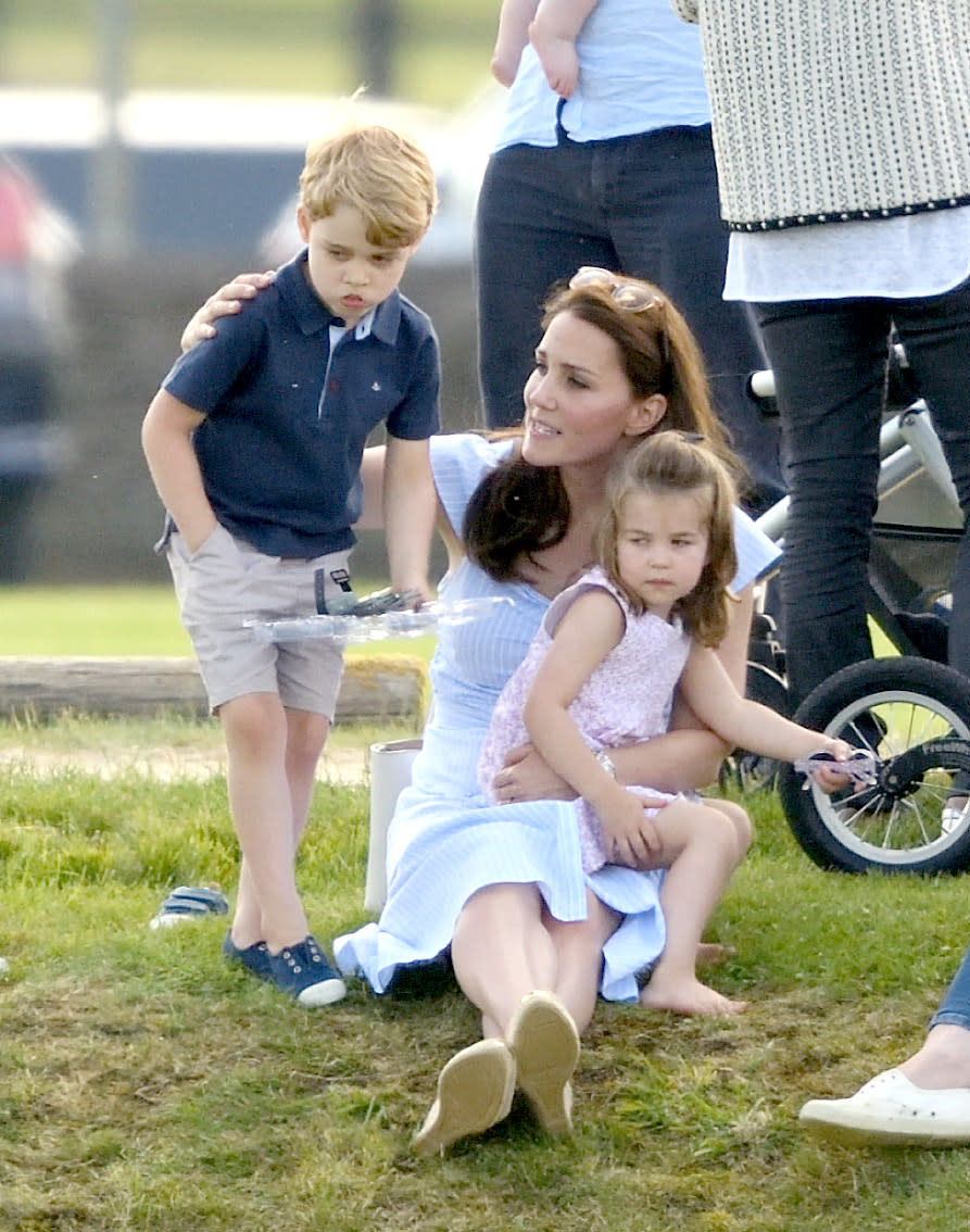 She appeared at a charity polo match with her two oldest children, Prince George and Princess Charlotte. Photo: Getty Images