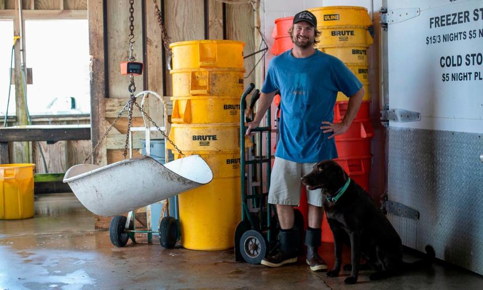 Kelsey Aiken, the owner of Jeffrey’s Seafood in Hatteras, N.C.