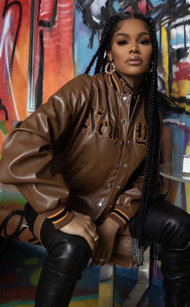 Get The Look: Teyana Taylor's Instagram Coach Shearling And Leather Biker  Coat, Louis Vuitton Monogram Canvas Desert Boots A…