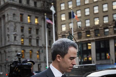 Michael Steinberg, a top portfolio manager at Steven A. Cohen's SAC Capital Advisors hedge fund, departs Federal Court in Manhattan after being found guilty on charges that he traded on insider information in New York December 18, 2013. REUTERS/Lucas Jackson