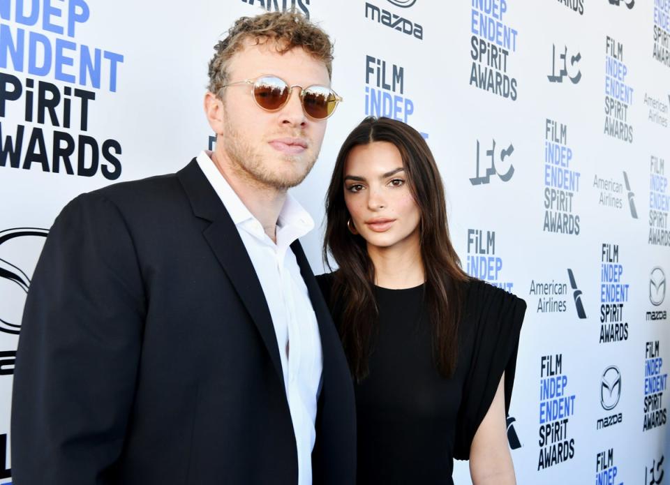 Sebastian Bear-McClard and Emily Ratajkowski photographed in 2020 (Getty Images)