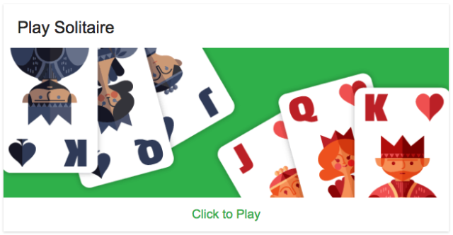 Google Adds Solitaire And Tic-Tac-Toe To Search Function 