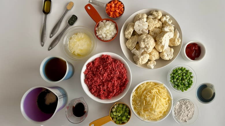 ingredients for cottage pie