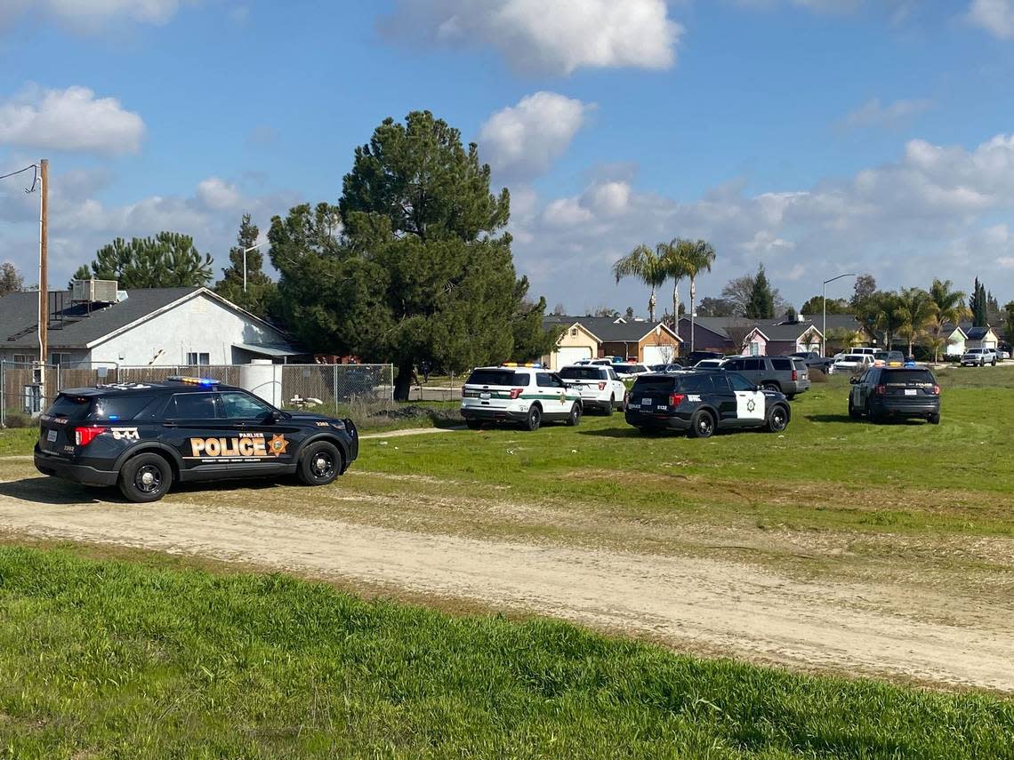Law enforcement responds to a reported shooting in Selma, California, on Tuesday, Jan. 31, 2023.