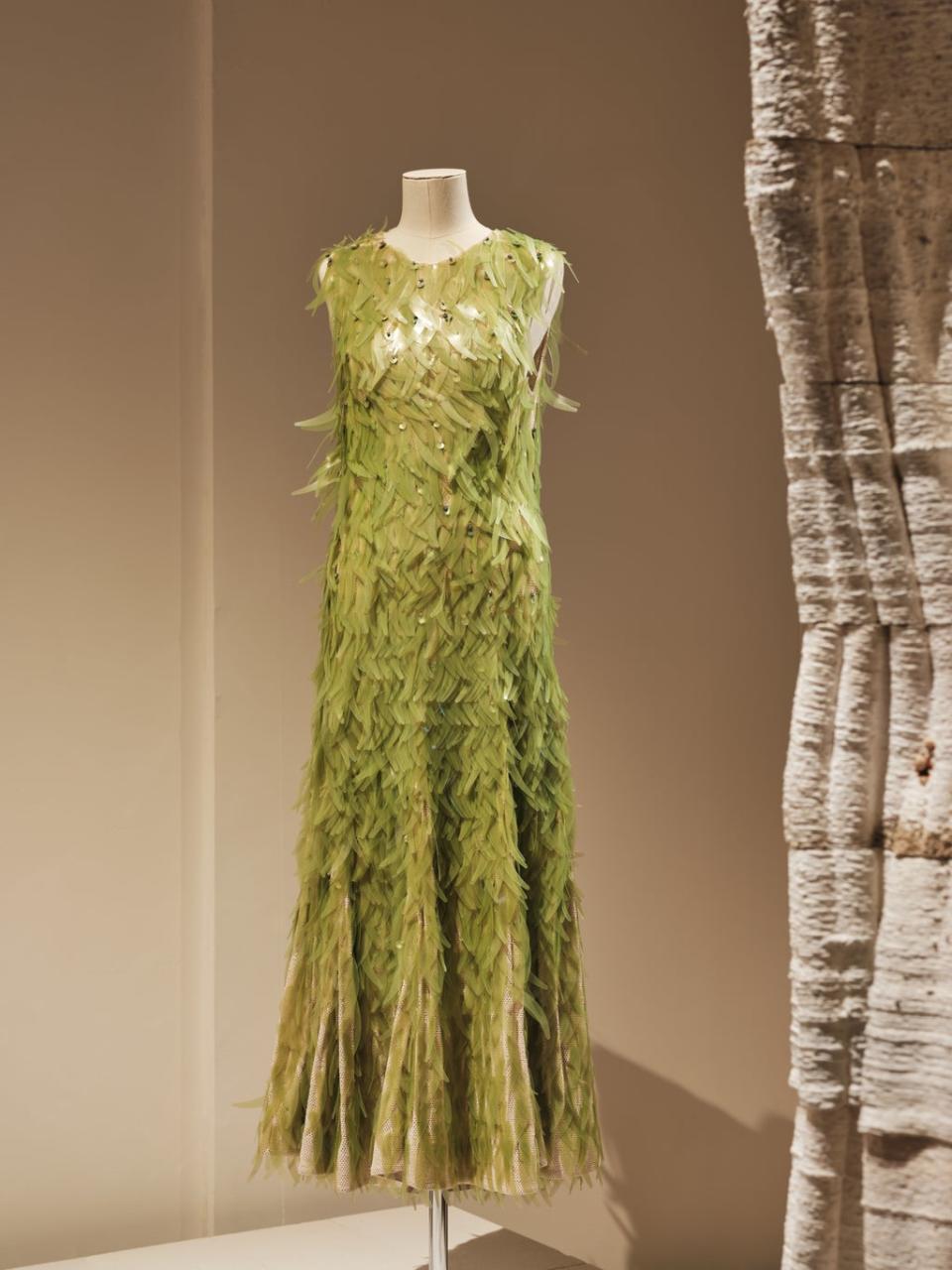 The algae-sequinned dress (Felix Speller)