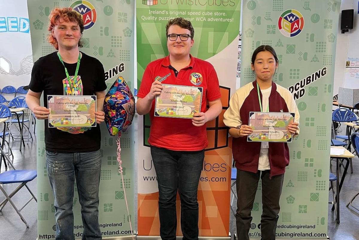 Newtownabbey man solves Rubik's Cube blindfolded to record fastest time for  Ulster competitor