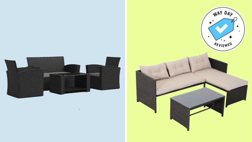 Stretch out on these Wayfair patio furniture sets on sale right now.