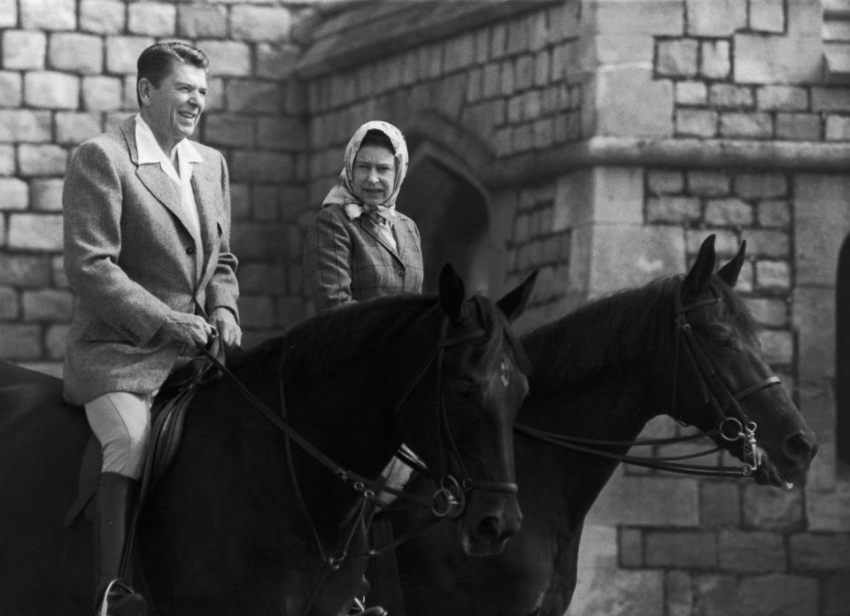 President Ronald Reagan and Queen Elizabeth II