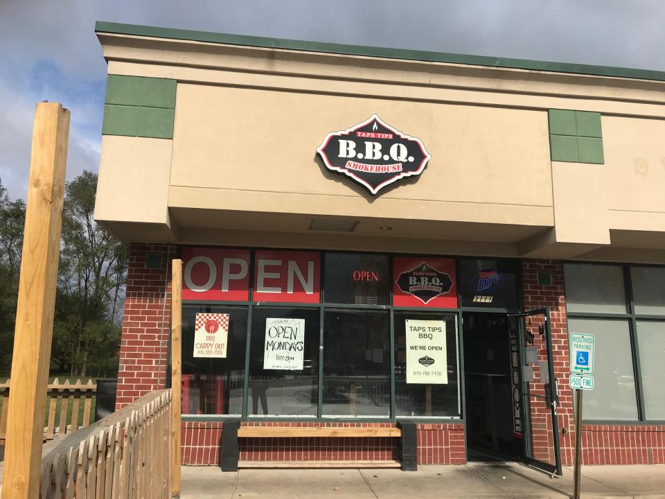 In January, Taps Tips BBQ Smokehouse opened in Joliet. It's on Theodore Street in the Duck Creek Plaza near Brightdogs. Image via John Ferak/Patch