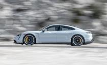 <p>During our acceleration testing with <a href="https://www.caranddriver.com/porsche/taycan" rel="nofollow noopener" target="_blank" data-ylk="slk:Porsche Taycan Turbo S;elm:context_link;itc:0;sec:content-canvas" class="link ">Porsche Taycan Turbo S</a> it punched us back in our seat. We measured 1.3 g's of initial acceleration, and it can launch like that over and over again unlike the Tesla. Its 50-to-70-mph acceleration time matched the Model S Performance with 1.6 seconds—the quickest time we've ever recorded. It's so much fun to drive that the fact it lacks autonomous mode is easily overlooked, if not preferred. Two permanent-magnet synchronous AC motors with a combined output of 750 horsepower and 774 pound-feet are responsible for the speed. And although the Taycan was short 10 miles of range capacity compared to the Model S during our comparison test, its 750-kw charging capability meant it was able to recoup its battery charge quicker than the Tesla.</p>