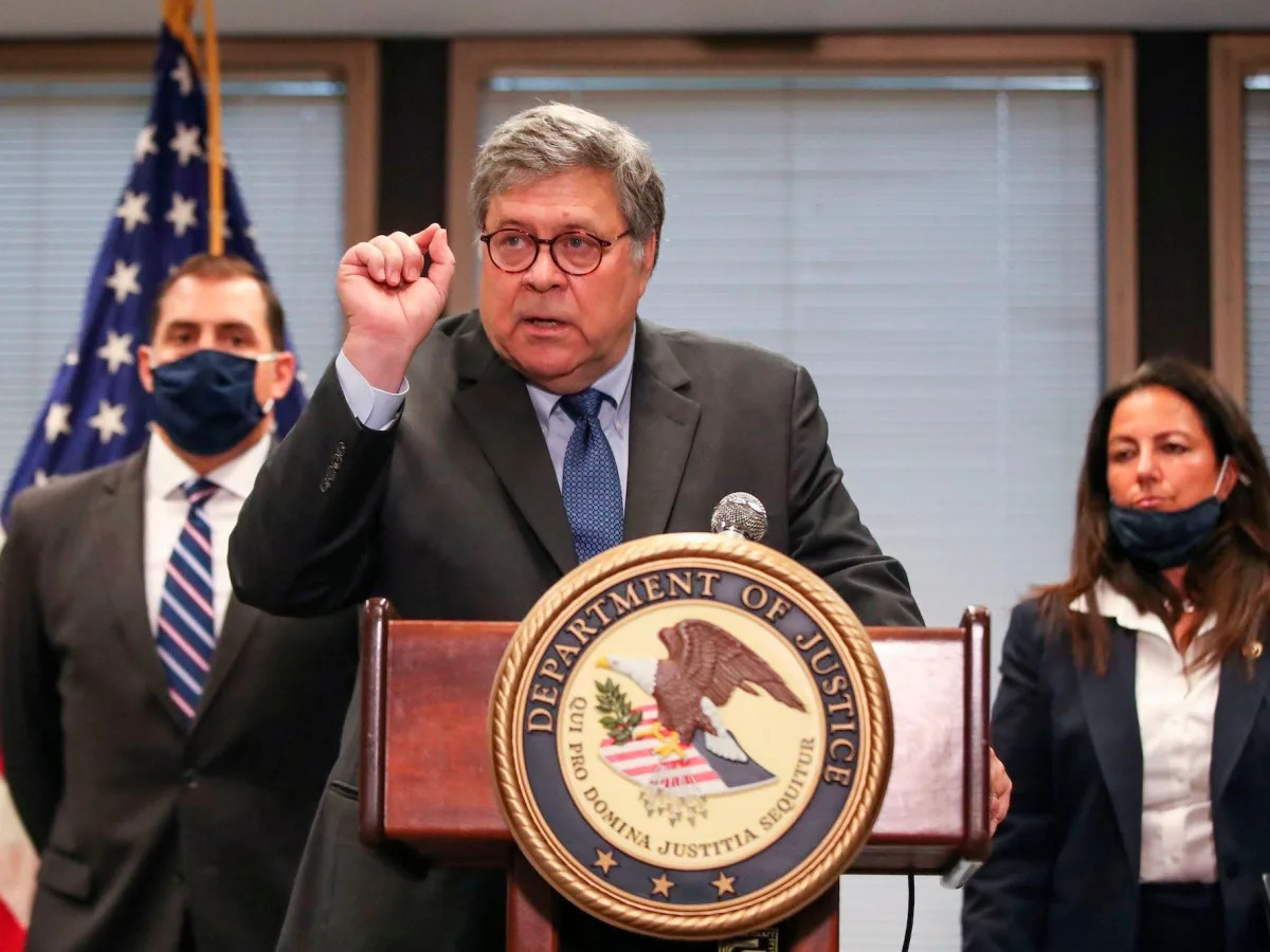 William Barr says he 'did not think the republic was in genuine danger' on Janua..