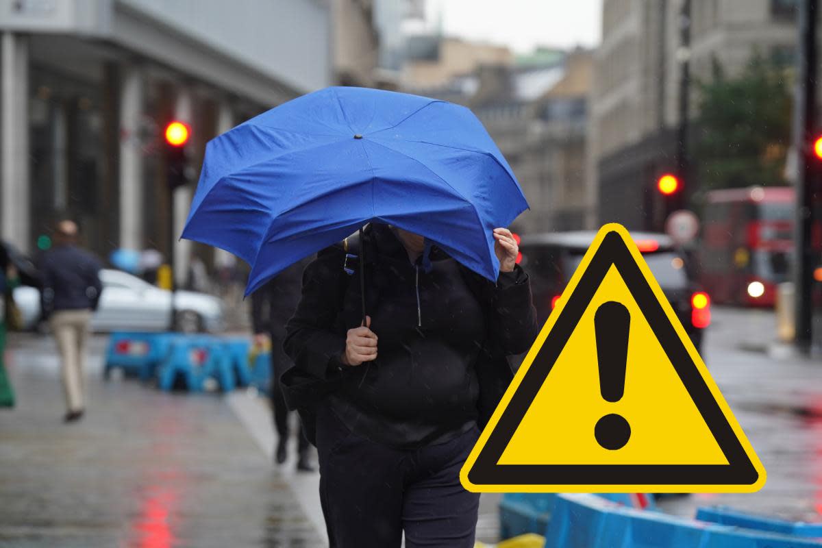 Hour-by-hour weather as Storm Storm Ciarán set to hit London. <i>(Image: PA/Met Office)</i>